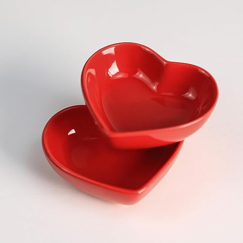 Miniatura 2 de Gaolinci Plato de cerámica multiusos en forma de corazón, platos para condimentos, cuenco de sushi, platos para aperitivos, platos para servir