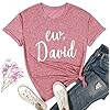 Ew-David-Shirts-for-Women-Funny-TV-Show-Novelty-Tshirt-Summer-Letter-Print-Graphic-Short-Sleeve-Tee-Top NANYUAYA Women Funny TV Show Novelty Tshirt Summer Letter Print Graphic Short Sleeve Tee Top