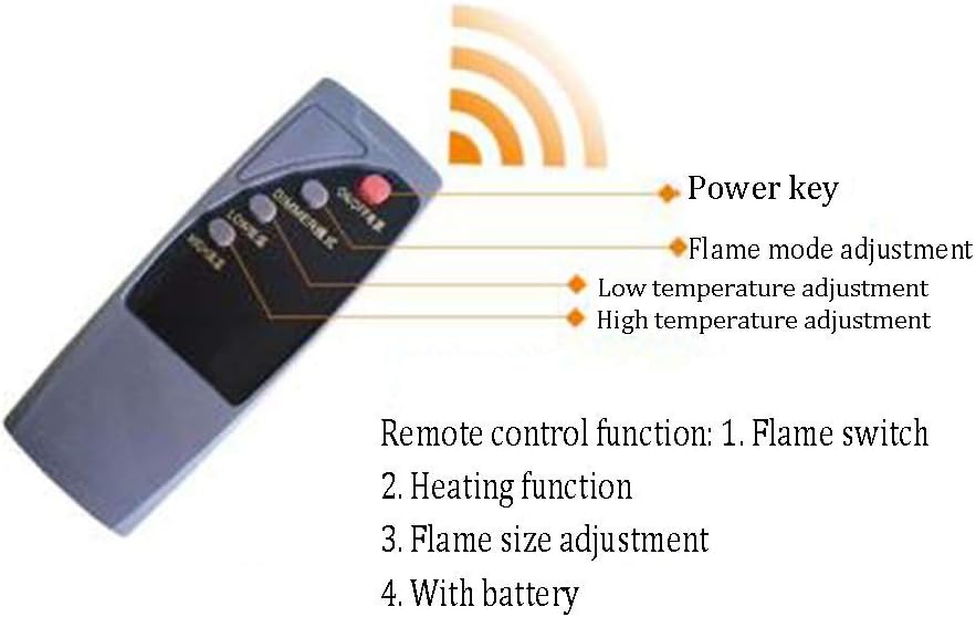 Fireplace Electric Stove Heater With Flame Effect Freestanding Fire With Remote Control Adjustable Thermostat For Living Room Bedroom 750x180x505mm