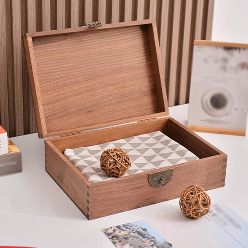 Clamshell Original Wood Storage Box Wooden Jewelry Desktop Necklace Organizer image 3