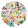 50 PCS Cute Cartoon Monster Stickers,Japanese Anime Stickers,Hot Cartoon Vinyl Sticker for Water Bottle Laptop Phone Scrapbooking Journaling for Adults Teens for Party Supply Favor Decor (PKM50) #2