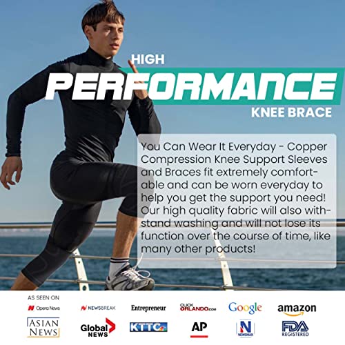 Modvel 2 Pack Knee Brace Compression Sleeve For Men & Women | Knee Support For Running | Medical Grade Knee Pads For Meniscus Tear, Acl, Arthritis, Joint Pain Relief. (M) #TOP1