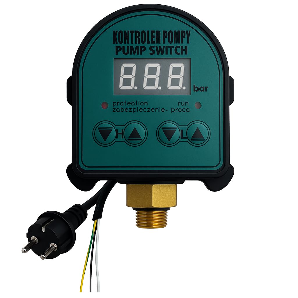 Hauswasserwerk AM-DB01 - Interruttore a pressione digitale, 1/4" AG, controllo automatico della pompa