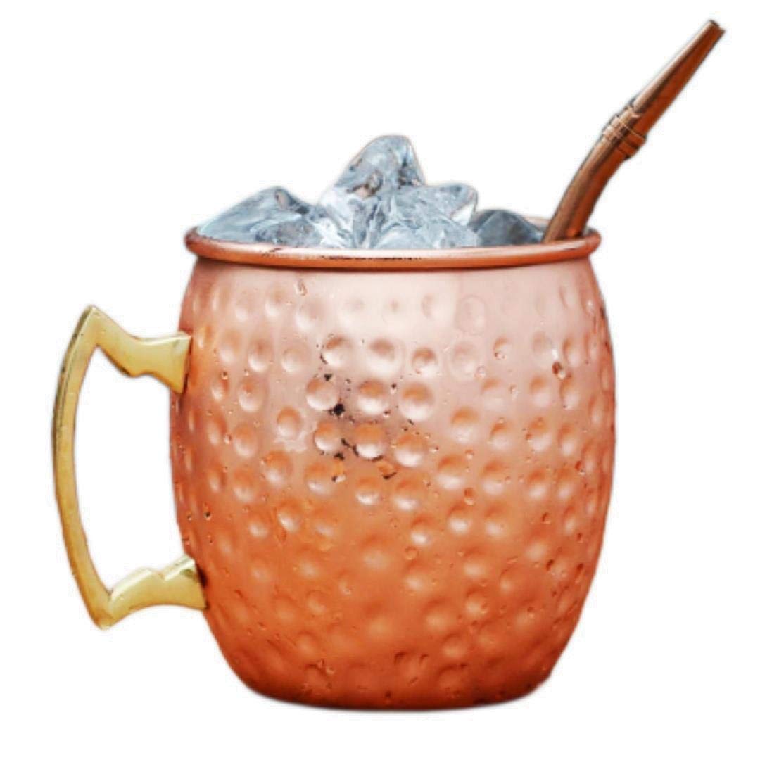 Tazas de rosas negras con acabado de cobre martillado de 19 oz para barra de cocina