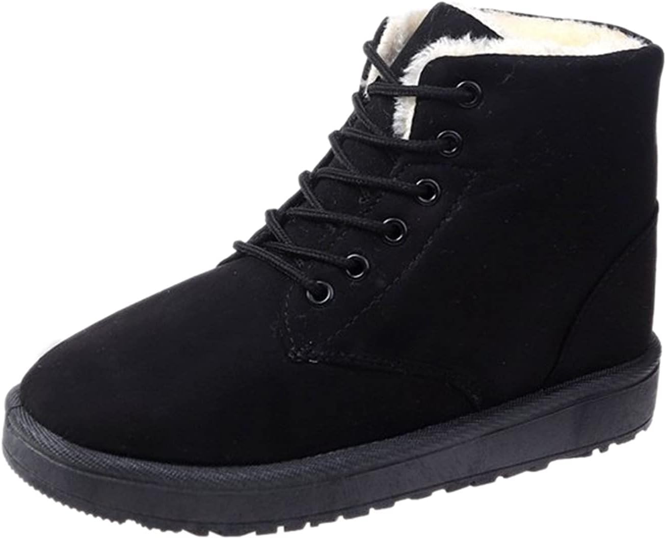 525 Women Short High Heel Boots Boots Casual Slipon Lace Round Solid