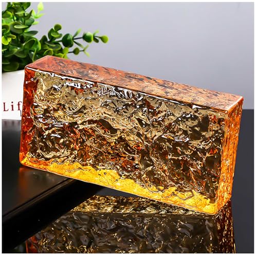 Briques de Verre Massives Transparentes, Blocs de Verre Isolants Acoustiques et Thermiques, Cloison Décorative de Bureau, Briques Cristallines Massives Double...