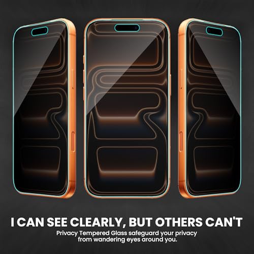 Image of ArmourPro Matte Privacy Tempered Glass for iPhone 17 Pro - Anti Spy Anti Glare Screen Protector, 9H Scratch Resistant, Smooth Touch, Full Coverage