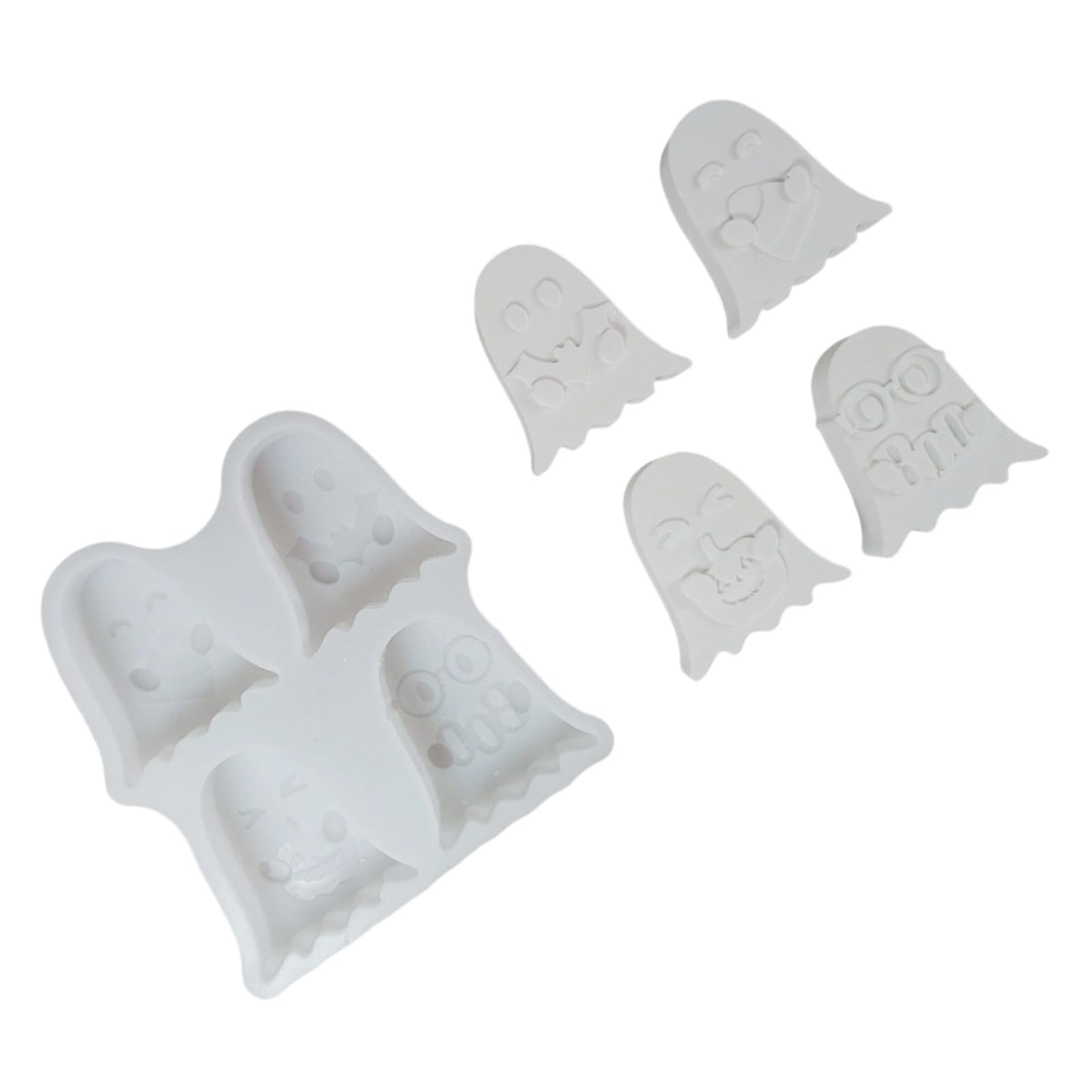 Kalttoy Halloween Themed Silicone Ghostly Silicone Molds for Epoxy Resin Soap Chocolate Holiday Decoration Molds for Making