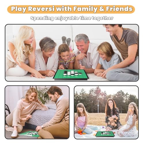 Juego de mesa Reversi magnético plegable para 2 jugadores miniatura 6