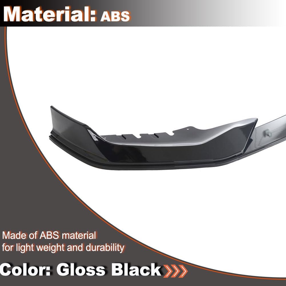 Gloss Black Front Lip for BMW G30 530i M550i M Sport 2021-2023 ABS Front Bumper Lip Chin Spoiler Splitter Protector Factory Outlet 3pcs/Set