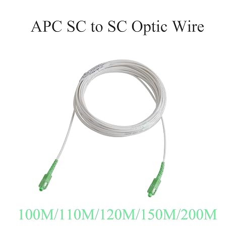 Fiber Patch Cable, APC SC To Single-Mode Single-Core Fiber Optic Patch Cord Indoor 200m