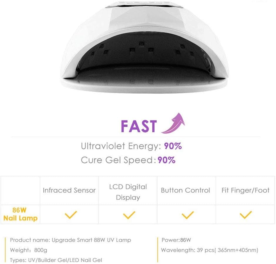 Nail Phototherapy Machine Quick-Drying Induction Nail Polish Glue Baking Lamp