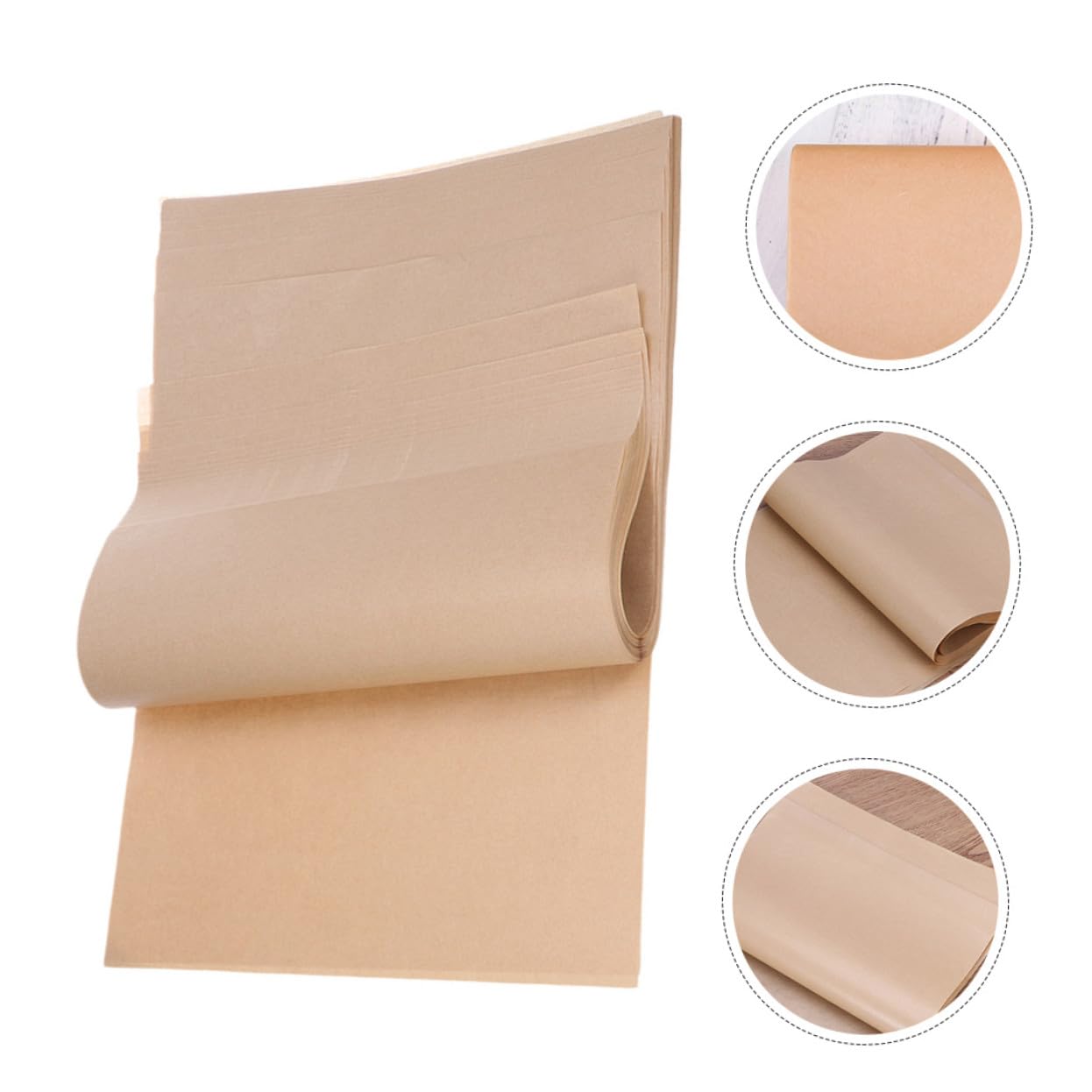 100 piezas Papel Horno Pergamino Antiadherente Resistente Alta Temperatura para Hornear Galletas Pizza y Cocinar Multiusos