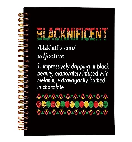VNWEK Blacknificent Definition Racial Equality Black Life Matters Spiral Notebook