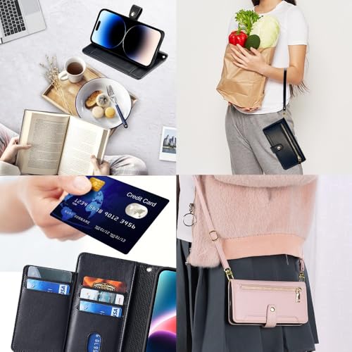 Étui portefeuille en cuir orange Samsung S24 Plus chic et durable - 3