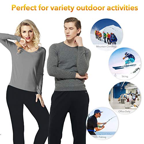 FERNIDA Heated Pants USB 5V Electric Heating Pants for Men Women Outdoor Winter Heating Trouser, 8 Heating Zone, Battery Not Included(Medium) Black