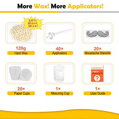 120G Wax Nose Wax Kit, Nose Hair Wax, Nose Wax With 40 Applicators, Quick & Painless Nose Hair Waxing Kit For Men And Women, Nose Hair Remover Wax Kits Used At Least 20 Times Usage #TOP1