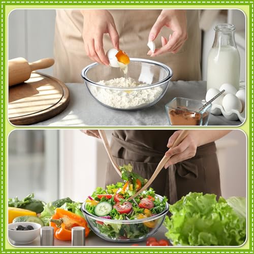 Tazón de vidrio Domensi extra grande 6.5 Qt miniatura 5