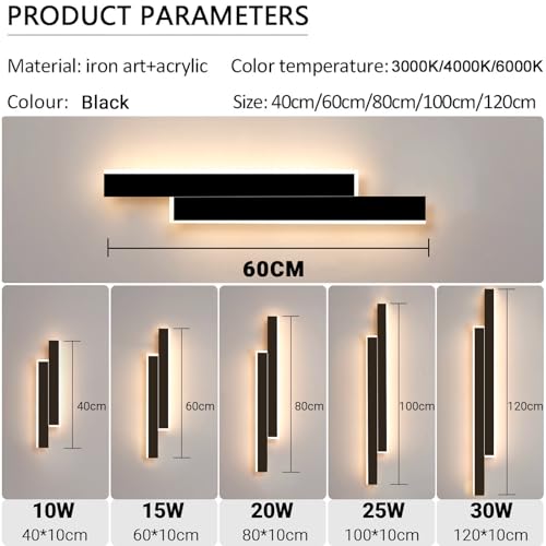 Aplique pared interior LED 15W regulable de 60cm con mando a distancia 5