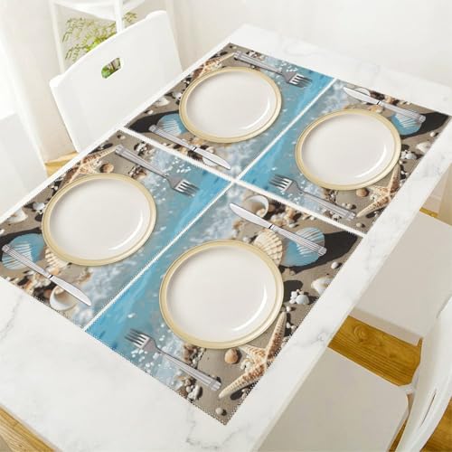 Sets de table de qualité supérieure motifs coquillages抗热 infroissable