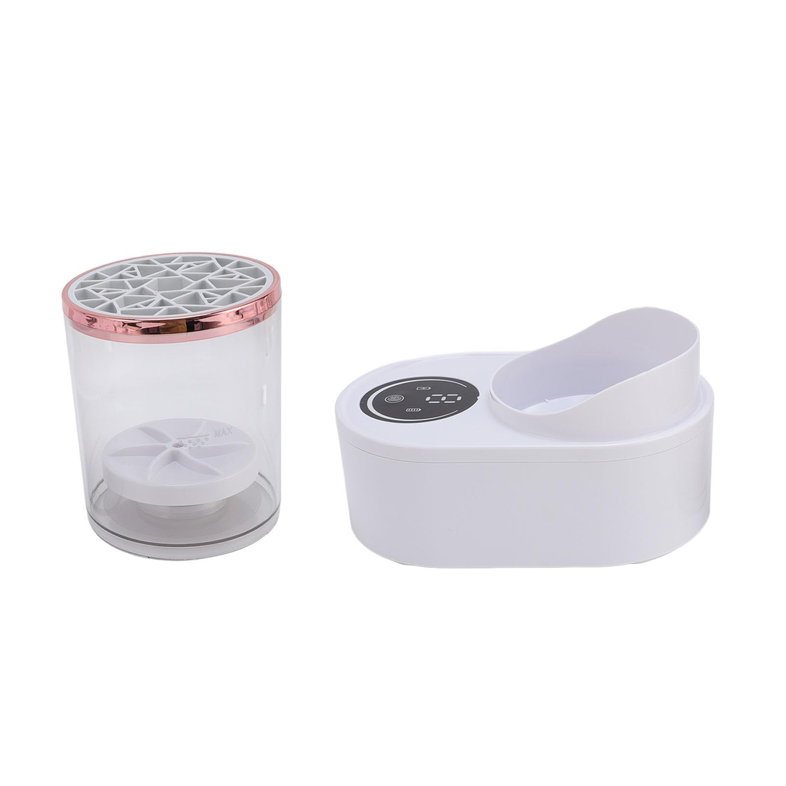 Pulitore elettrico per pennelli trucco 3 in 1 Asciugatrice automatica per pennelli trucco ricaricabile tramite USB per uso domestico Pulizia e asciugatura efficienti per
