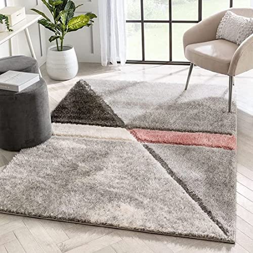 Image of Carpet Mahal Presence Gorgeous Design of Super Soft Shaggy Carpet for Living Room, Bedroom, Hall and Anywhere in Home. [7x7 feet] Square.