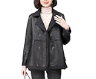 Women Leather Jacket With Thick Fleece Lining Warm Double Sided Coat For Autumn Winter