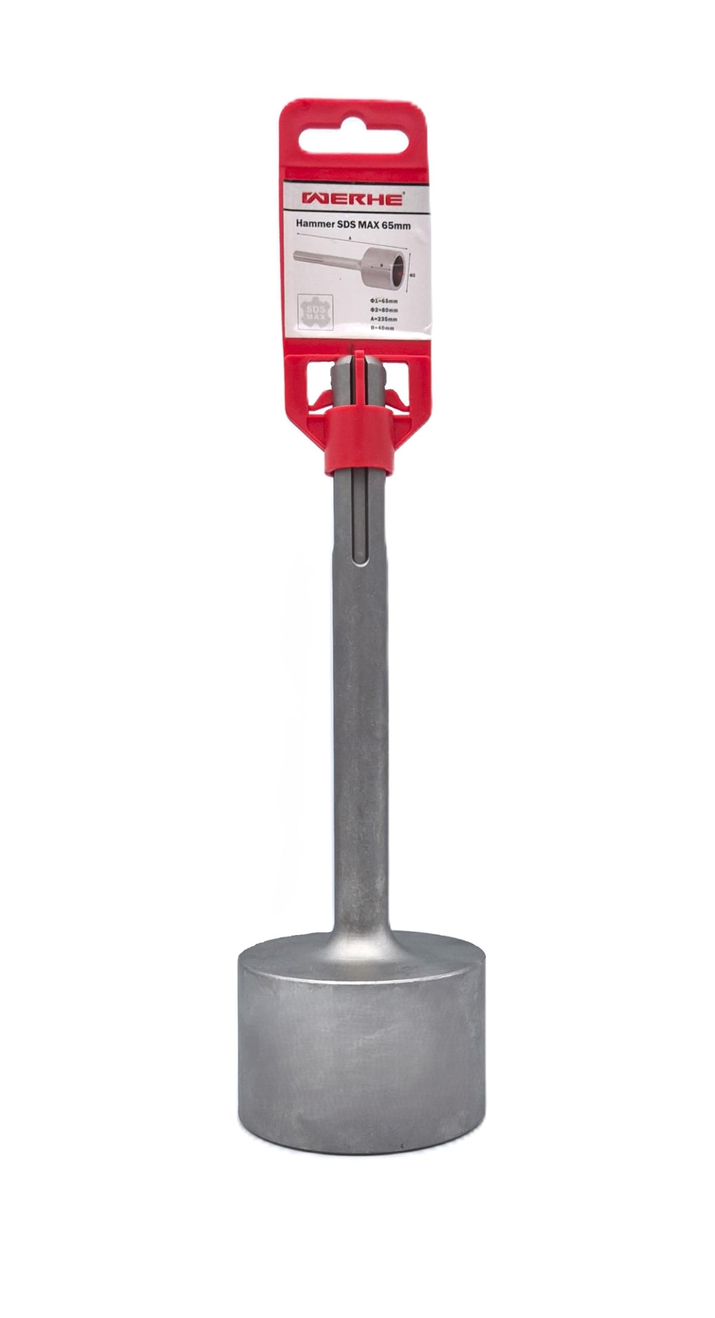 WERHE® Battipalo SDS Max 65 mm – Per l’infissione rapida di Star Pickets con martello demolitore – Robusto in acciaio al cromo-vanadio