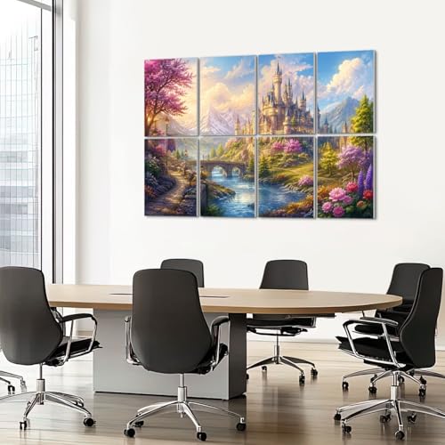 Paneles acústicos decorativos adhesivos 8 piezas VVLUXIDECO 48"x32" con absorción de sonido y diseño artístico miniatura 7