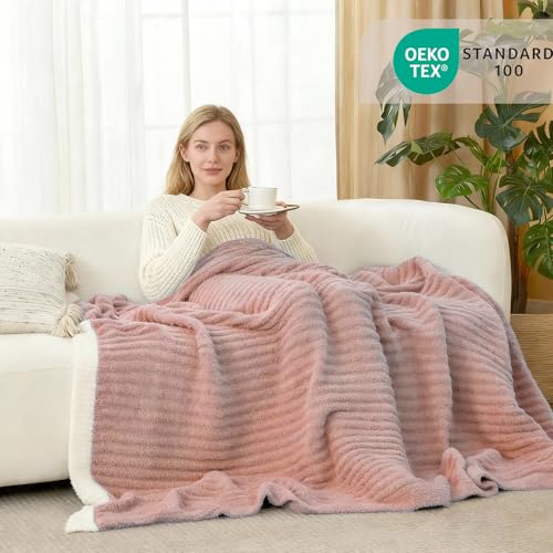 Save on WRENSONGE Pink Striped Throw Blanket - Use Code JLESID2I