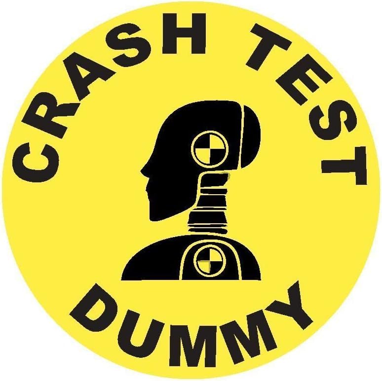 Kramer sticker's shop Crash Test Dummy Decal Crash Test Dummies for Car Vinyl Decal Truck Window Car Bumper Motorcycle Decal (4")