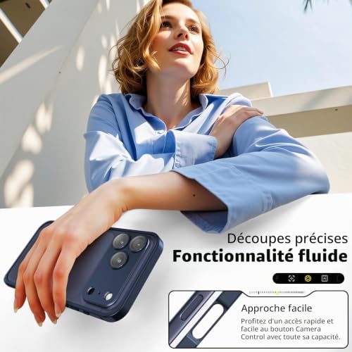 Protection objectif iPhone 17 Pro cadre métal fin avec verre HD - 7