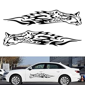 Auto Styling Stickers Auto Beide Side Body Sticker Vinyl Decal Auto Auto-accessoires, Een Paar(Color:stijl-zwart)