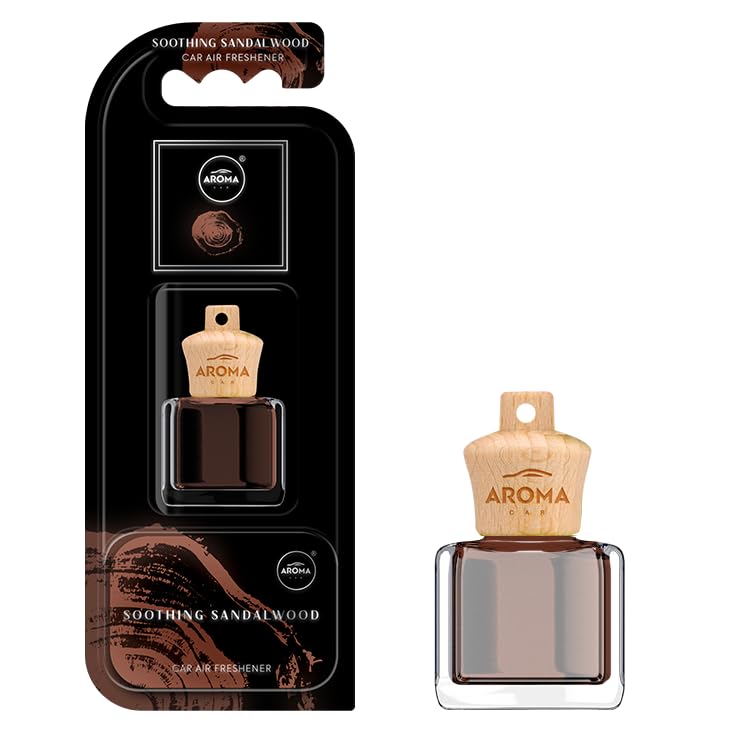 Image of Aroma Car Perfume Wood Air Freshener Soothing Sandalwood 7ml