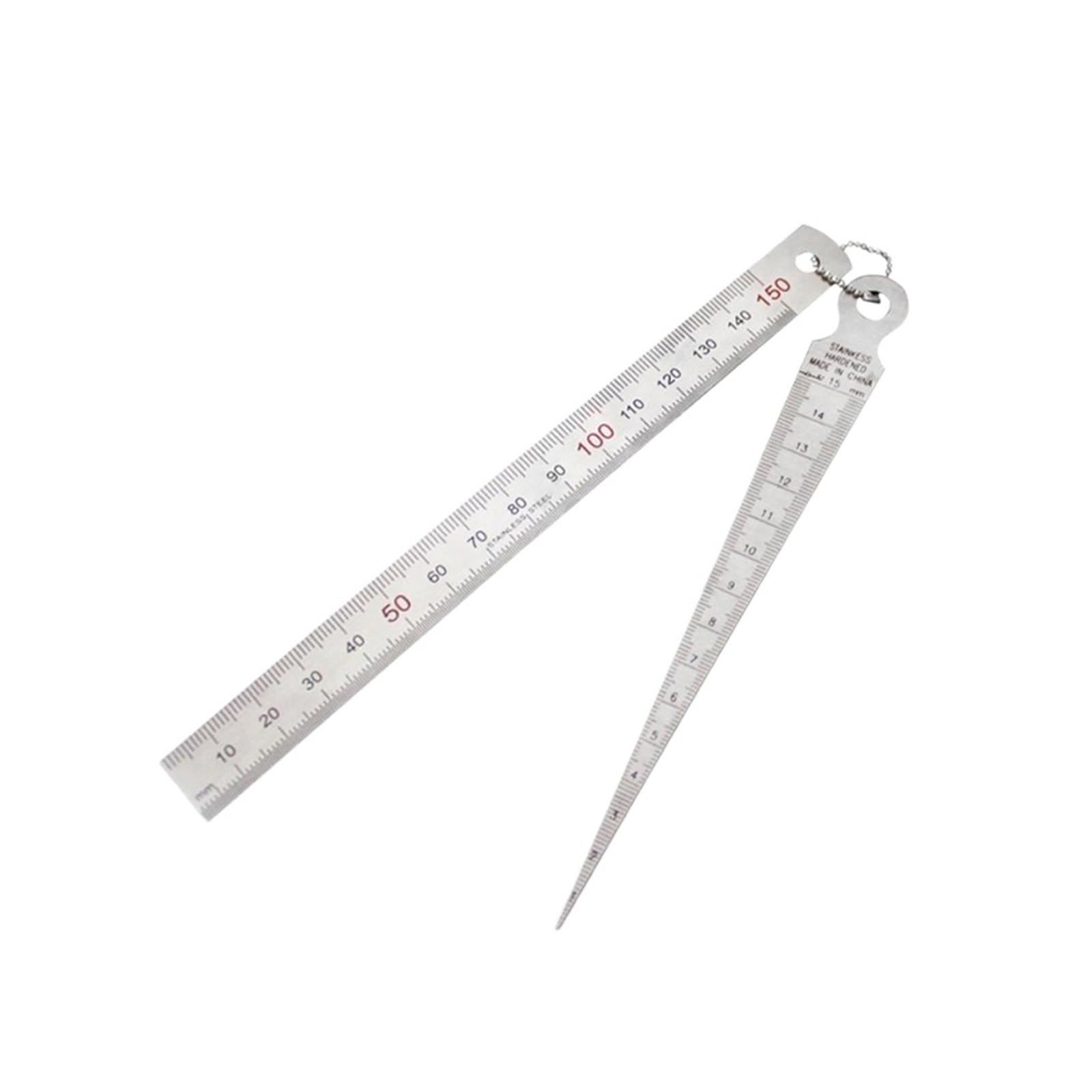 Cfwwsaq One Color Feeler Gauges, 1-15Mm Set Wedge Feeler Gauge Clearance Ruler Probe Taper Gauge Gap Measurement Tools Steel Ruler Wedge Valve Thickness Gauge