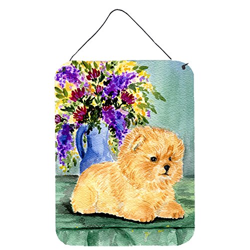 Caroline's Treasures SS8302DS1216 Pomeranian Wall or Door Hanging Prints Aluminum Metal Sign Kitchen Wall Bar Bathroom Plaque Home Decor Front Door Plaque, 12x16, Multicolor