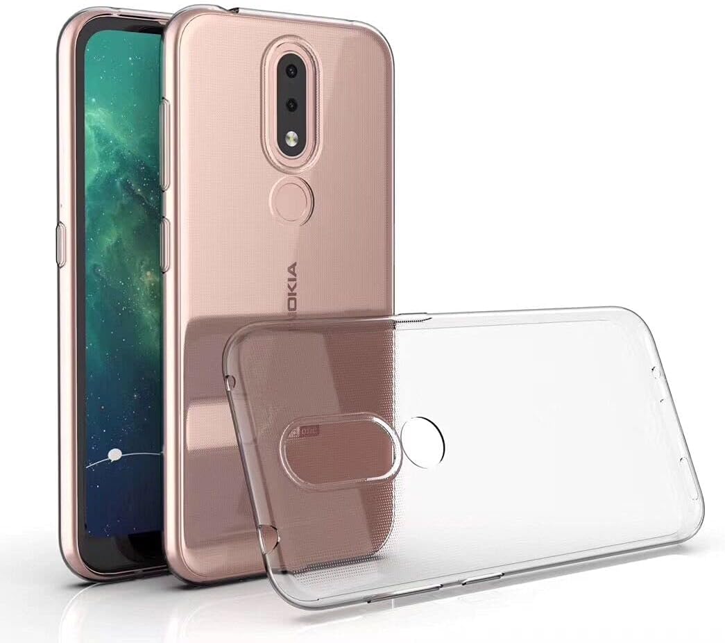 Naivo 2 Pcs/Lot Clear TPU Case Compatible for Nokia 7.2,Shock Absorption Crystal Clear 4-Corners Protection, Soft Scratch-Resistant Protective Cover Slim Case Compatible with Nokia 7.2