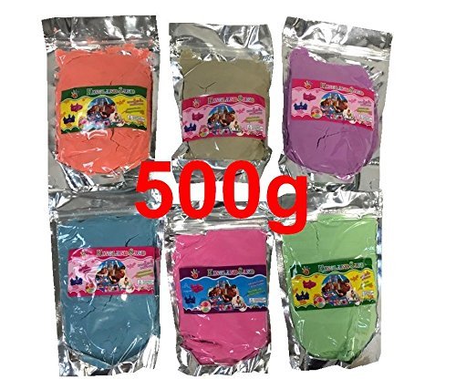 Just4baby Magic Motion Moving Kinetic Play Sand 500g Variety Colours (500g Blue Sand) by just4baby