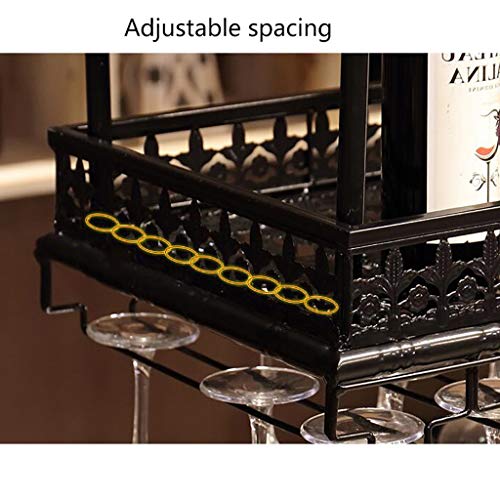 Casier à vin réglable suspendu pour optimiser l'espace du bar