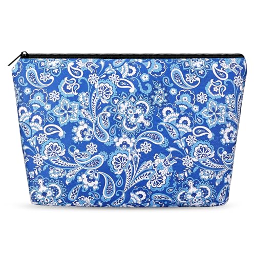 Bolsa para fichas Mahjong estándar con cremallera azul
