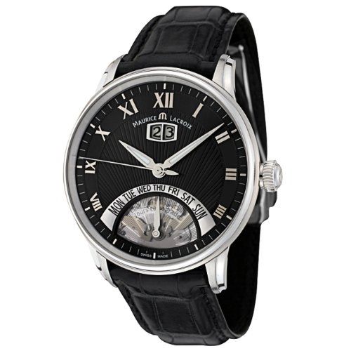 Maurice Lacroix Men's MP6358-SS001-31E Masterpiece Collection Automatic Black Crocodile Watch