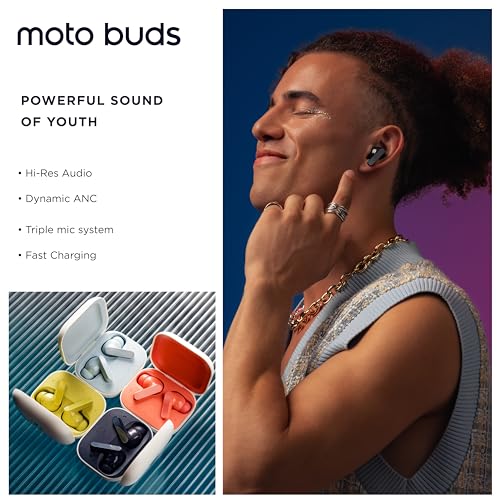 Motorola Moto Buds: Wireless Headphones, Optimal Quality Sound and High Resolution Audio, Active Dynamic Noise Cancellation - Image 4