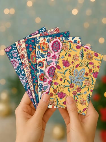 Image of DOODLE Floral Blank Notecards with Envelopes - Set of 12 Mini Greeting Cards with 12 Envelopes | Thank You Notes, Gift Enclosures & All Occasion Cards