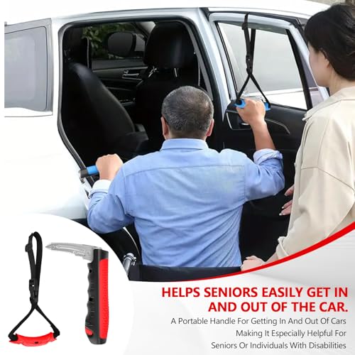 Image of Kaiedos Car Door Handle for Elderly, 3-in-1 Car Handle Assist for Seniors, Portable Auto Cane Vehicle Support Handle, 500 lbs Capacity, Non-Slip Door Assist Bar