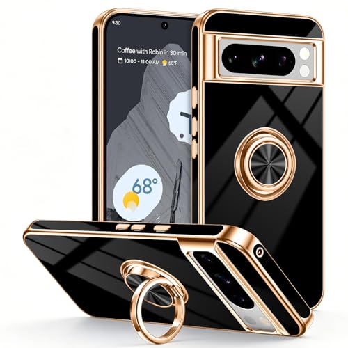 Coque Pixel 8 Pro anti-chute avec anneau de doigt pour éviter les casses d'écran