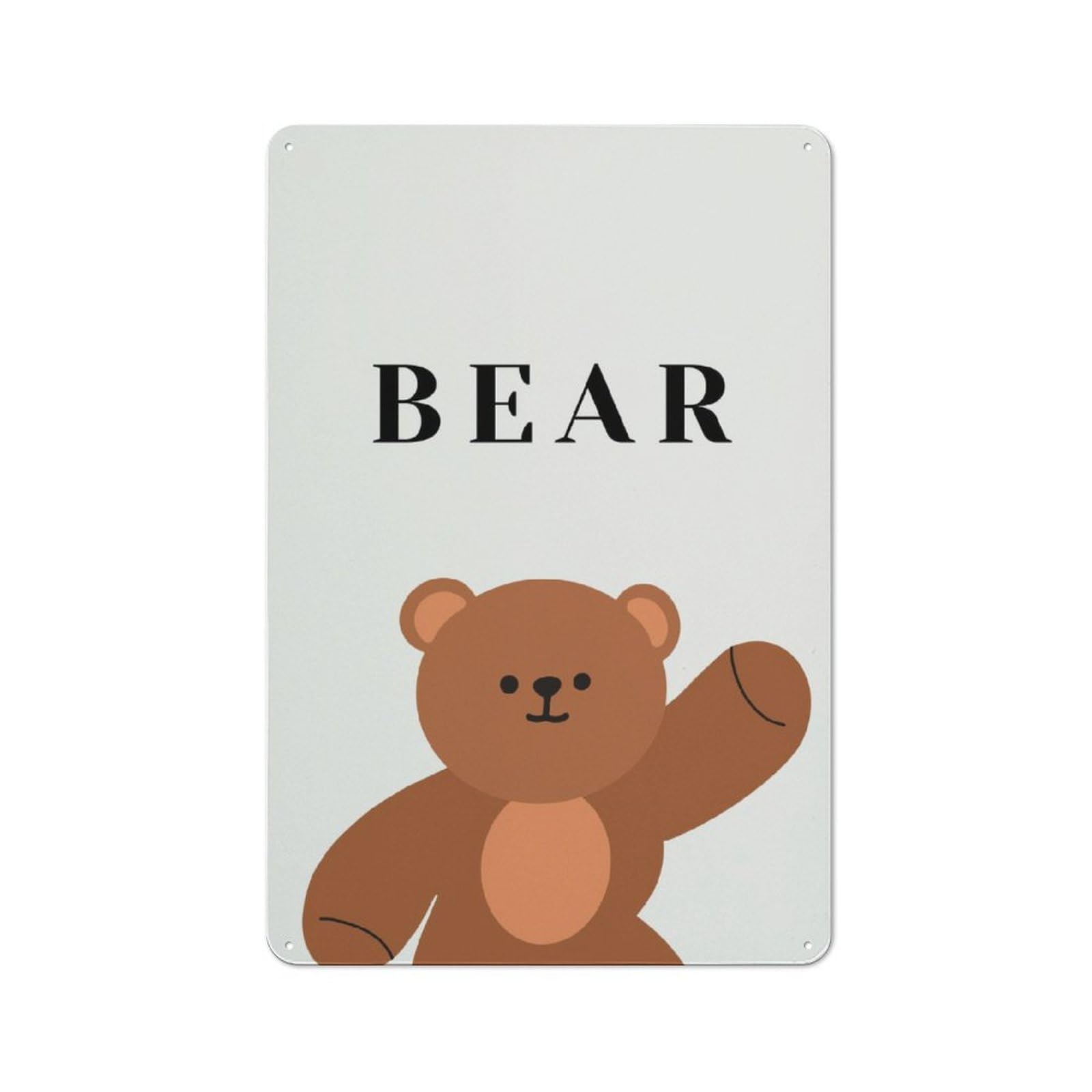 Junmoney Teddy Vintage Tin Wall Plaque 30X20cm With For Man Cave Or Games Room, For Updating Man Cave And Games Room After Moving