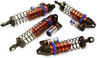 Integy RC Model C28803RED Billet Machined Piggyback Shock Set (4) for Traxxas 1/10 Slash 4X4