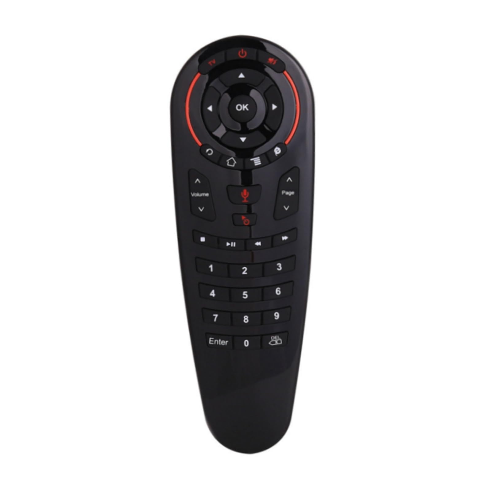 1pc Voice Flying Mouse Fernbedienung 2.4G Air Mouse USB-Empfänger Infrarot-Lernen Eingebautes Gyroskop for Android TV-Box