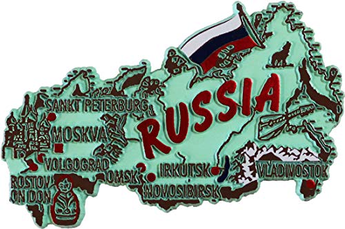 Imán decorativo para refrigerador con forma de Rusia miniatura 1