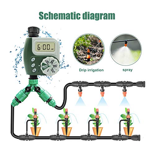 DEWINNER Hose Water Timer, Digital Water Faucet Garden Lawn Sprinkler Irrigation Electronic Programmable Irrigation System, Rain Delay Controller - Thumbnail 4